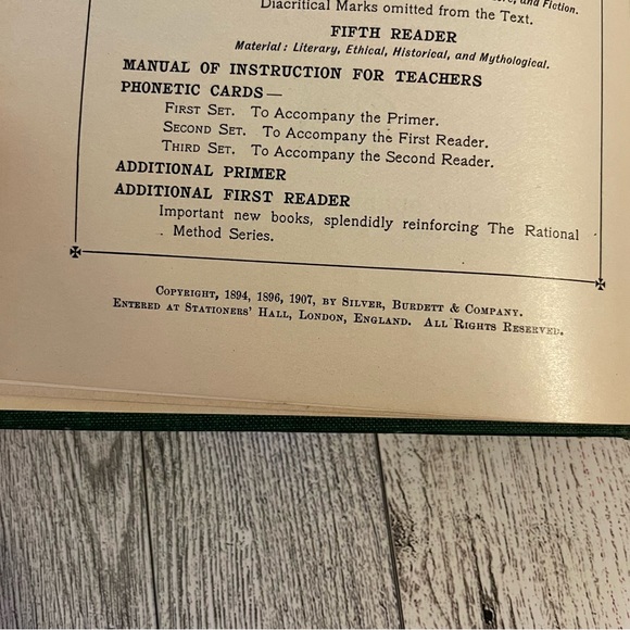 The Rational Method in Reading First Reader, Copyright 1907 by Edward G. Ward - Picture 4 of 7